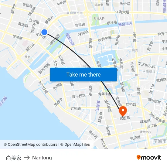 Shang Mei Home to Nantong map