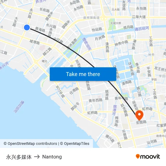 Yongxing Multimedia to Nantong map