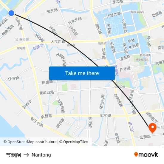 Control Gate to Nantong map