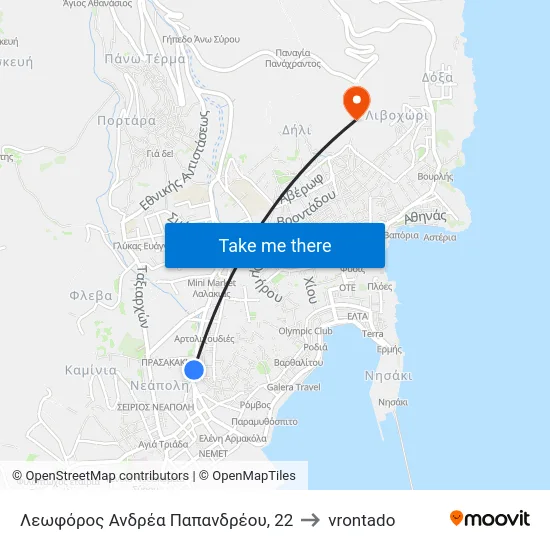 Λεωφόρος Ανδρέα Παπανδρέου, 22 to vrontado map