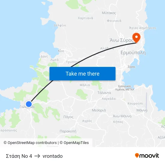 Στάση Νο 4 to vrontado map