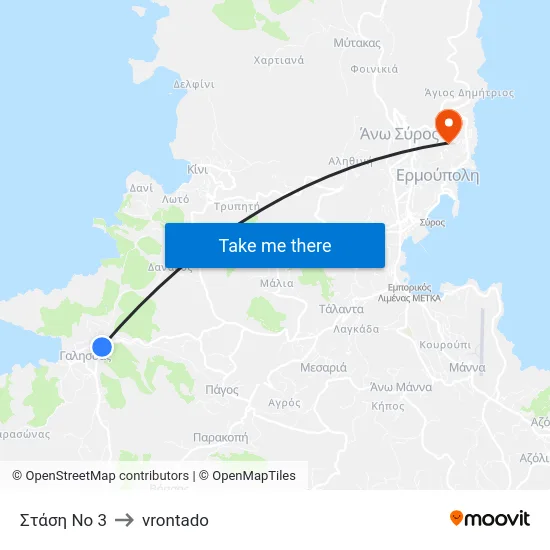 Στάση Νο 3 to vrontado map