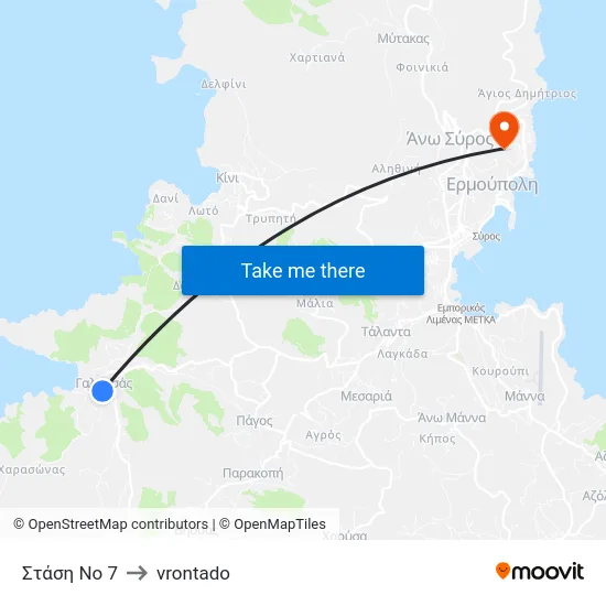 Στάση Νο 7 to vrontado map