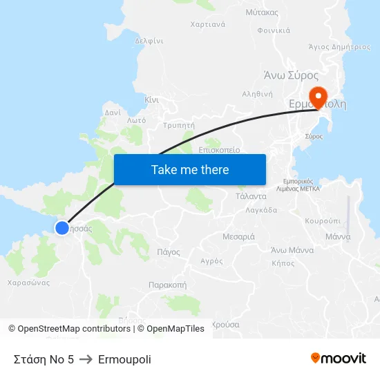 Στάση Νο 5 to Ermoupoli map