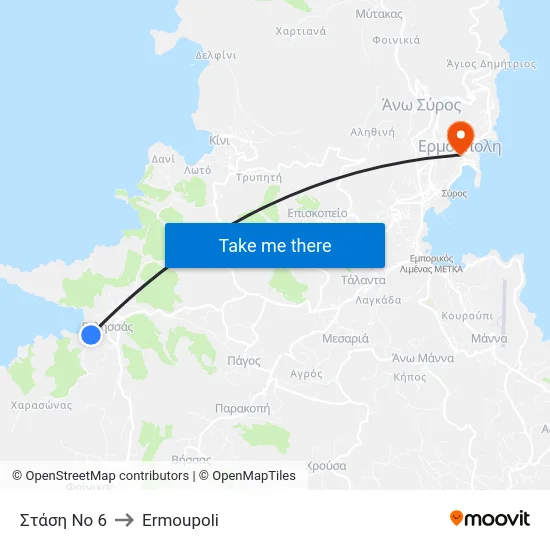 Στάση Νο 6 to Ermoupoli map