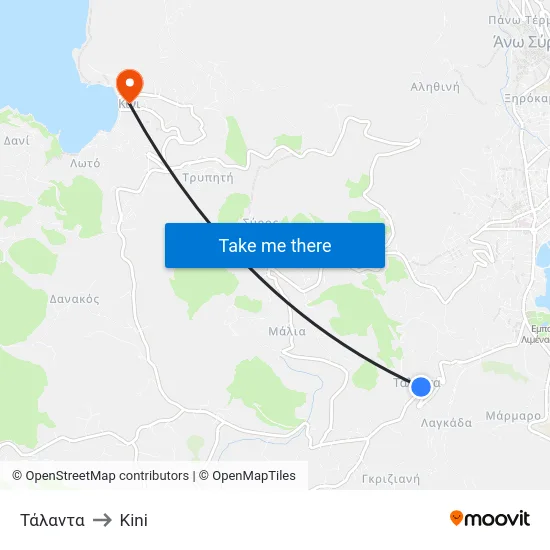 Τάλαντα to Kini map