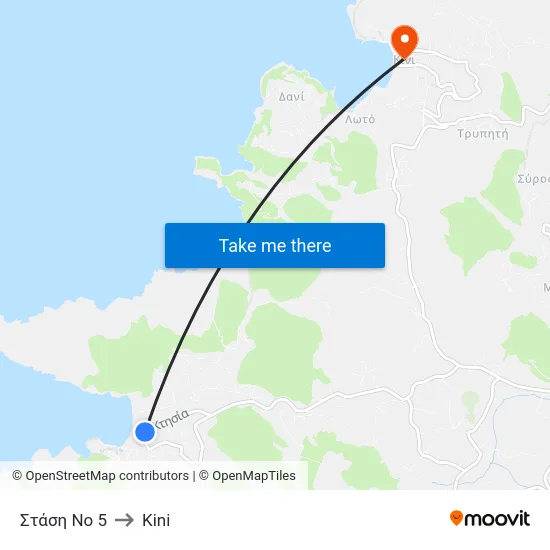 Στάση Νο 5 to Kini map
