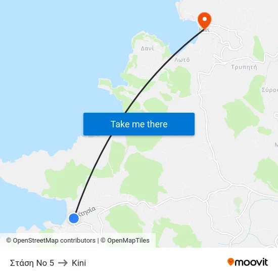 Στάση Νο 5 to Kini map