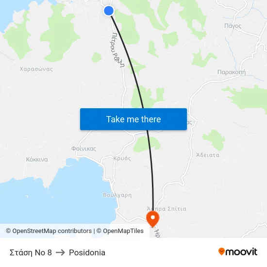 Στάση Νο 8 to Posidonia map