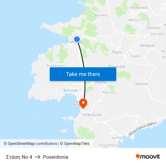 Stop No 4 to Poseidonia map