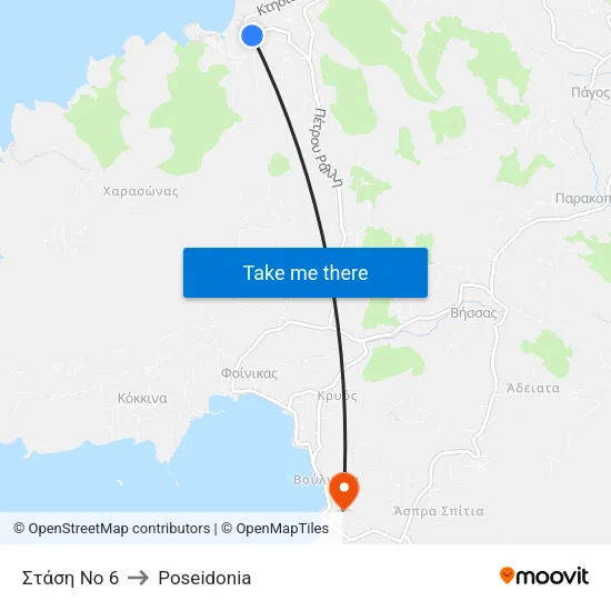 Στάση Νο 6 to Poseidonia map