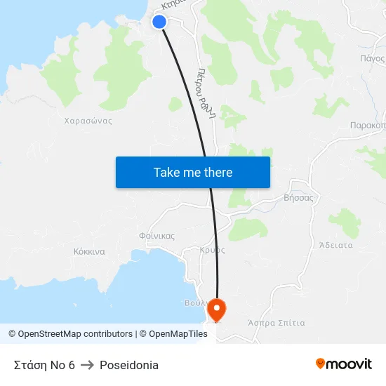 Στάση Νο 6 to Poseidonia map