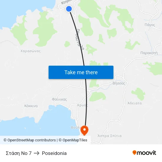 Στάση Νο 7 to Poseidonia map