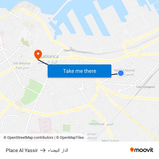 Place Al Yassir to الدار البيضاء map