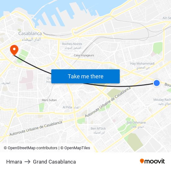 Hmara to Grand Casablanca map