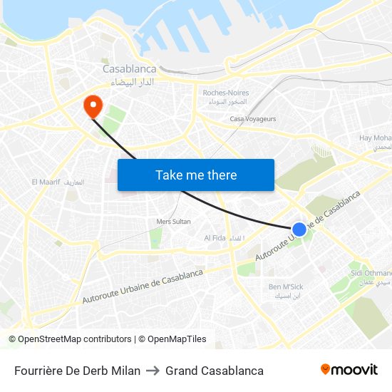 Fourrière De Derb Milan to Grand Casablanca map