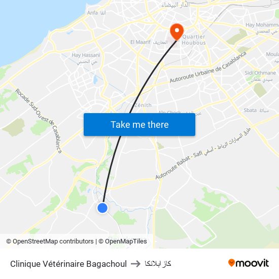 Clinique Vétérinaire Bagachoul to كازابلانكا map