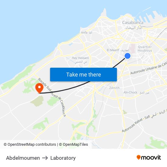 Abdelmoumen to Laboratory map