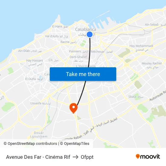 FAR Avenue - Rif Cinema to OFPPT map