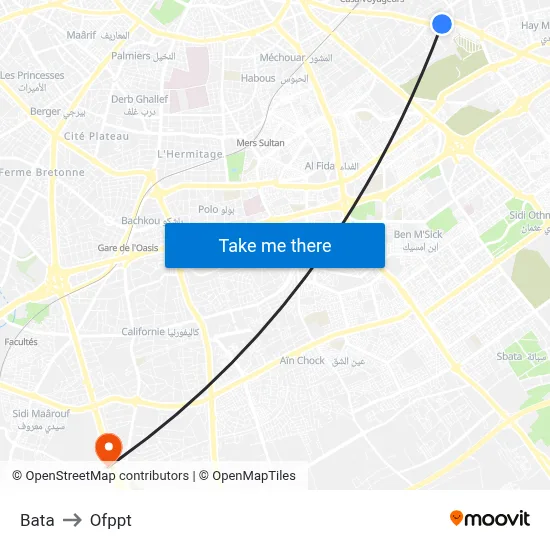Bata to OFPPT map
