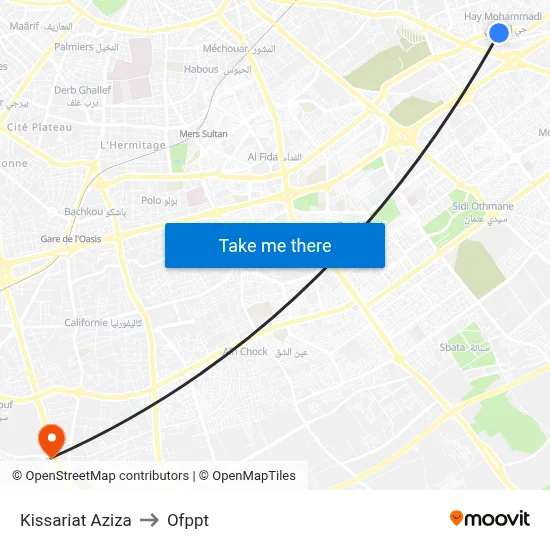 Kissariat Aziza to OFPPT map