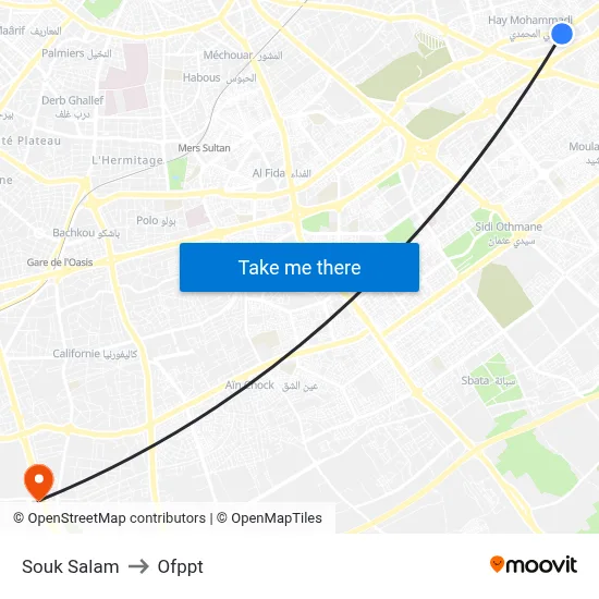 Souk Salam to OFPPT map
