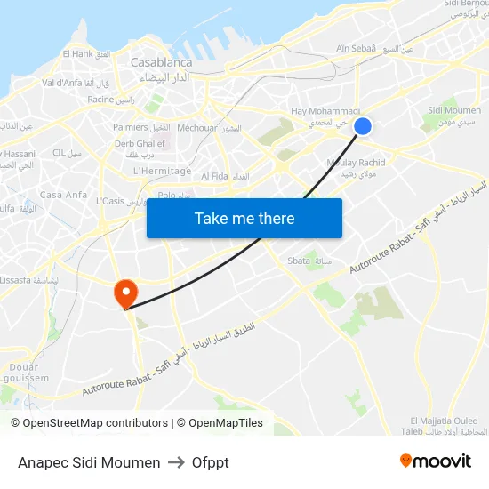 Anapec Sidi Moumen to OFPPT map
