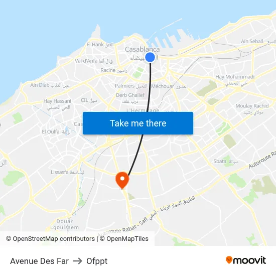 FAR Avenue to OFPPT map