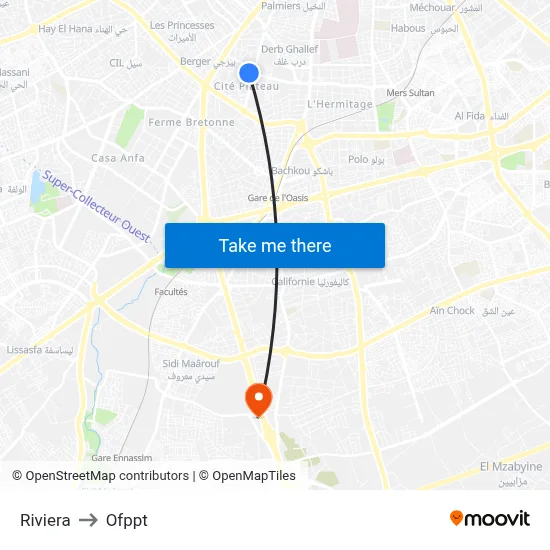 Riviera to Ofppt map