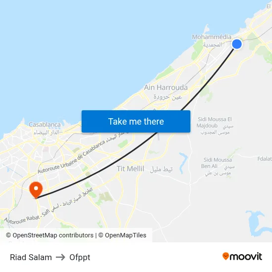 Riad Salam to OFPPT map
