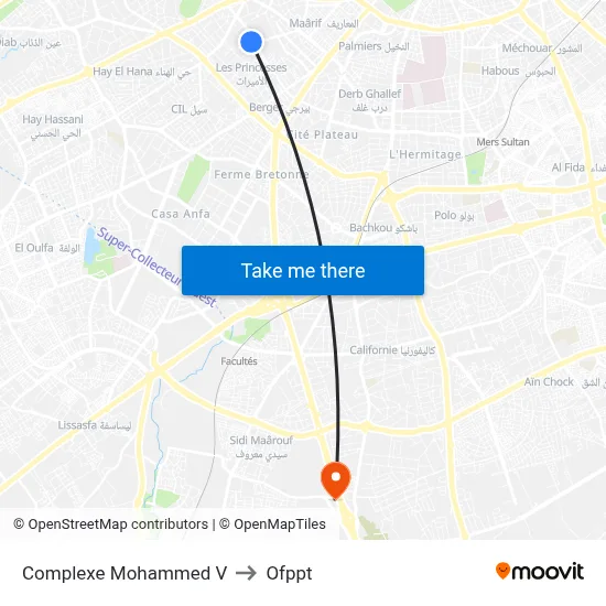 Mohammed V Complex to OFPPT map