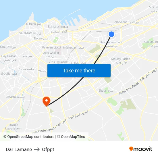 Dar Lamane to OFPPT map