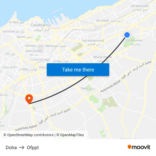 Doha to OFPPT map