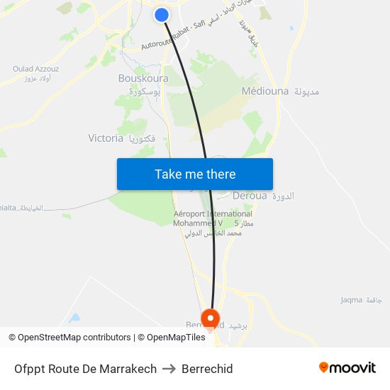 Ofppt Route De Marrakech to Berrechid map