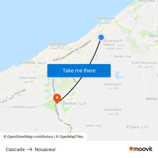 Cascade to Nouaceur map
