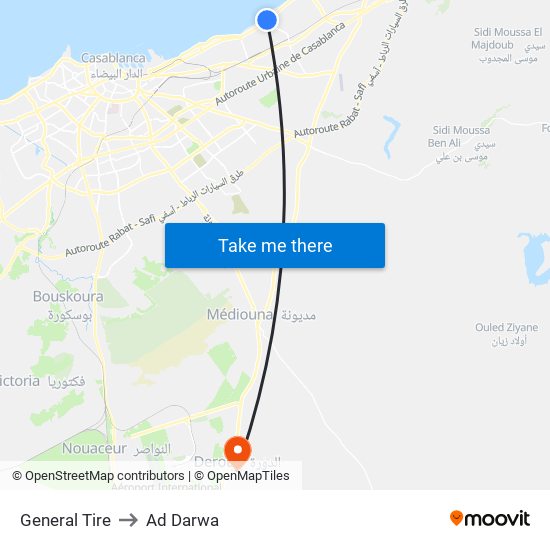 General Tire to Ad Darwa map