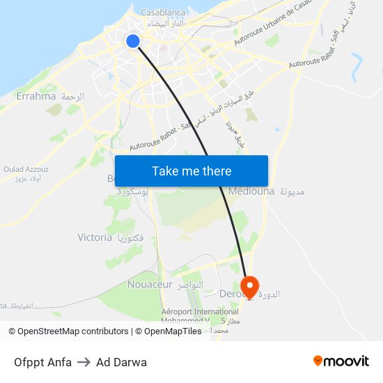 Ofppt Anfa to Ad Darwa map