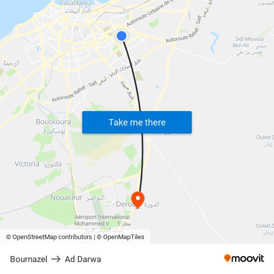 Bournazel to Ad Darwa map