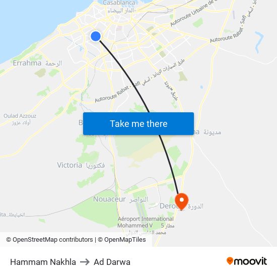 Hammam Nakhla to Ad Darwa map