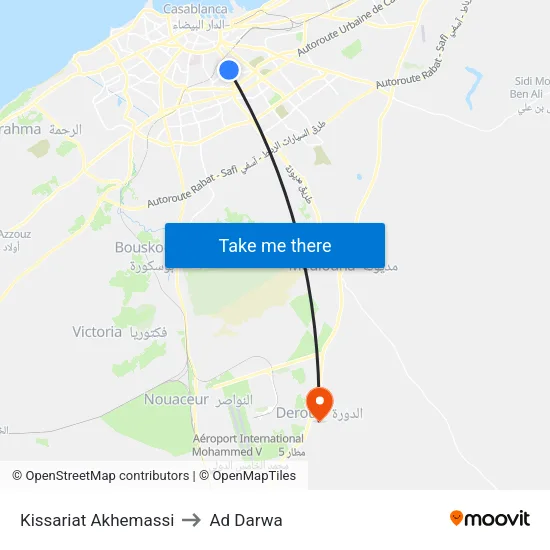 Kissariat Akhemassi to Ad Darwa map