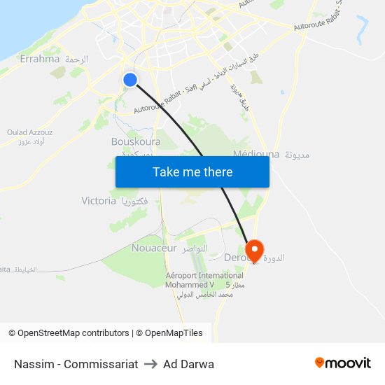 Nassim - Commissariat to Ad Darwa map