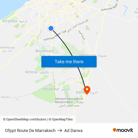 Ofppt Route De Marrakech to Ad Darwa map