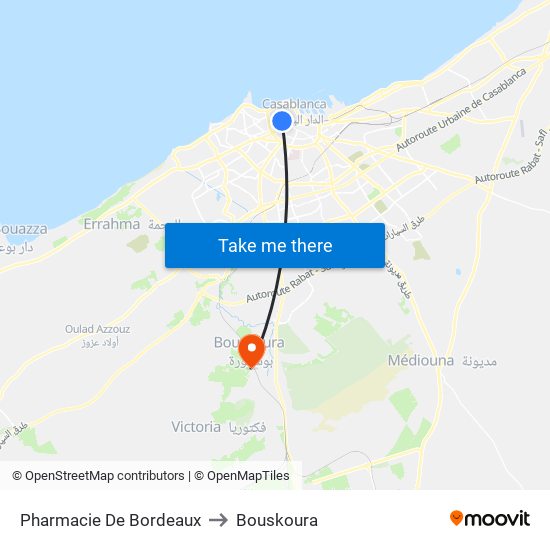Pharmacie De Bordeaux to Bouskoura map