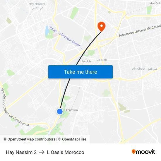 Hay Nassim 2 to L Oasis Morocco map