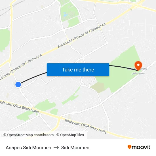 Anapec Sidi Moumen to Sidi Moumen map