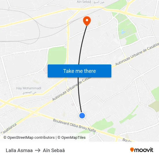 Lalla Asmaa to Aïn Sebaâ map