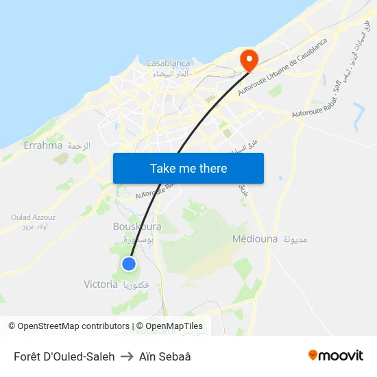 Forêt D'Ouled-Saleh to Aïn Sebaâ map