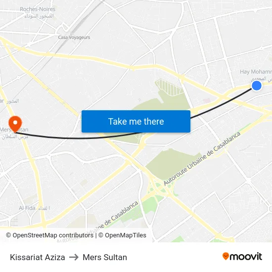 Kissariat Aziza to Mers Sultan map