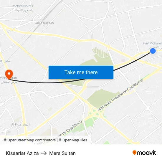 Kissariat Aziza to Mers Sultan map