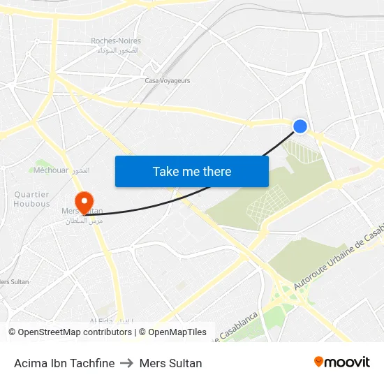 Acima Ibn Tachfine to Mers Sultan map